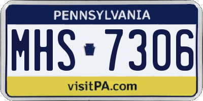 PA license plate MHS7306