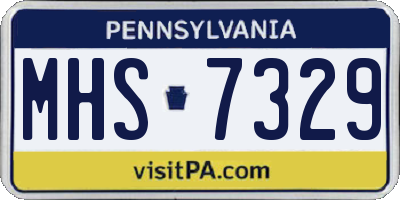 PA license plate MHS7329