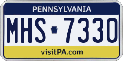 PA license plate MHS7330