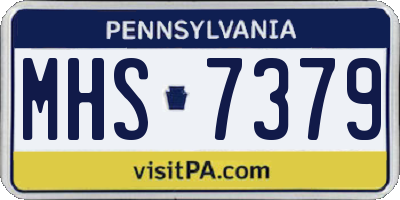 PA license plate MHS7379