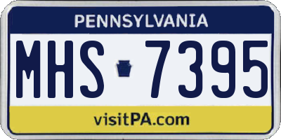 PA license plate MHS7395