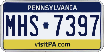 PA license plate MHS7397