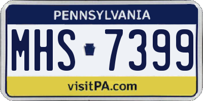 PA license plate MHS7399