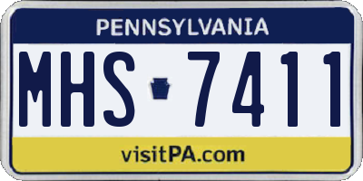 PA license plate MHS7411