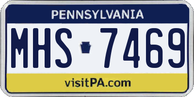 PA license plate MHS7469