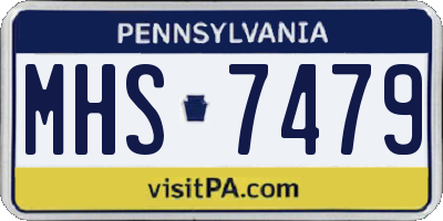 PA license plate MHS7479