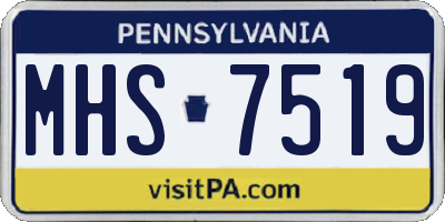 PA license plate MHS7519