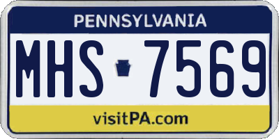 PA license plate MHS7569