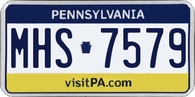 PA license plate MHS7579