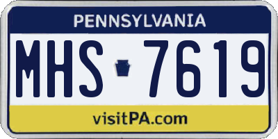 PA license plate MHS7619