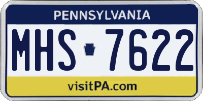 PA license plate MHS7622