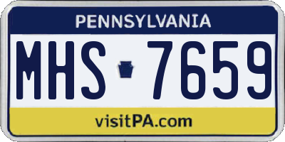 PA license plate MHS7659
