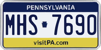 PA license plate MHS7690
