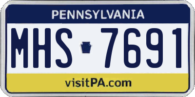 PA license plate MHS7691