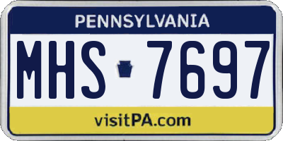 PA license plate MHS7697