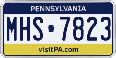 PA license plate MHS7823