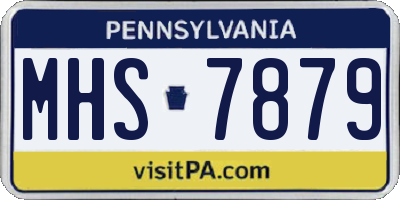 PA license plate MHS7879