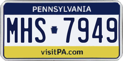 PA license plate MHS7949