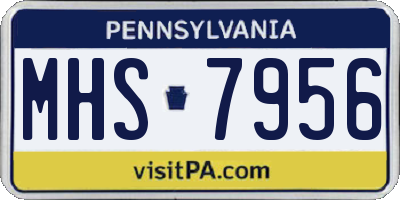 PA license plate MHS7956