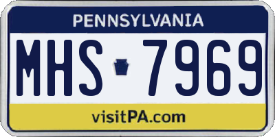 PA license plate MHS7969