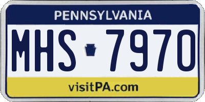 PA license plate MHS7970