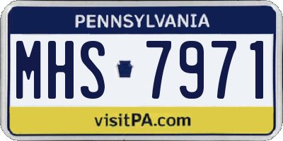 PA license plate MHS7971