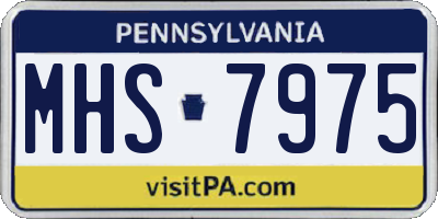 PA license plate MHS7975