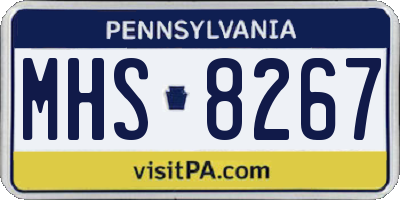 PA license plate MHS8267