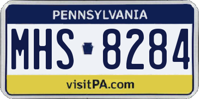PA license plate MHS8284