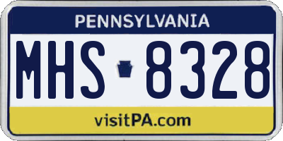 PA license plate MHS8328