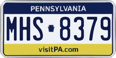 PA license plate MHS8379