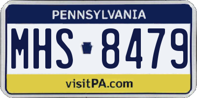 PA license plate MHS8479