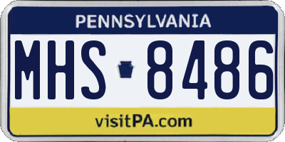 PA license plate MHS8486