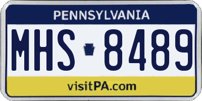 PA license plate MHS8489