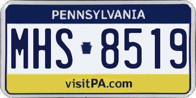 PA license plate MHS8519