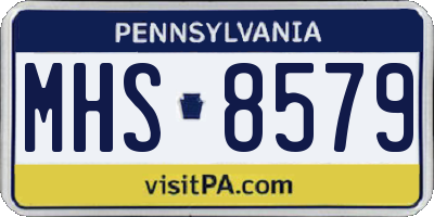 PA license plate MHS8579