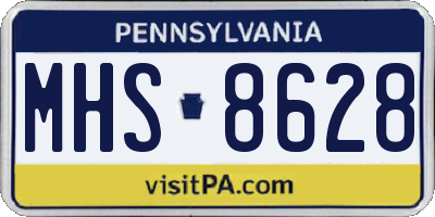 PA license plate MHS8628