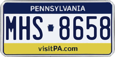 PA license plate MHS8658