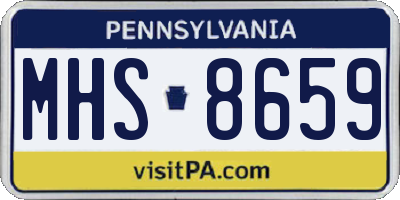 PA license plate MHS8659
