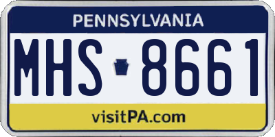 PA license plate MHS8661