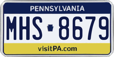 PA license plate MHS8679