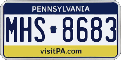 PA license plate MHS8683