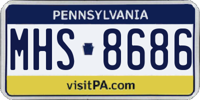PA license plate MHS8686