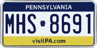 PA license plate MHS8691