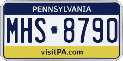 PA license plate MHS8790