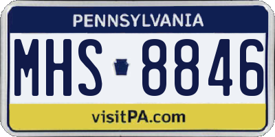 PA license plate MHS8846