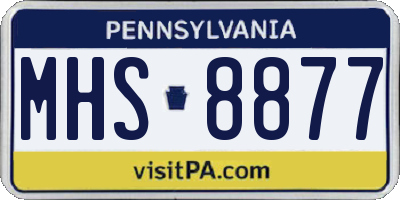 PA license plate MHS8877