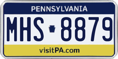 PA license plate MHS8879