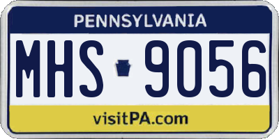 PA license plate MHS9056
