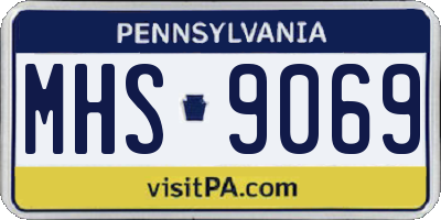 PA license plate MHS9069